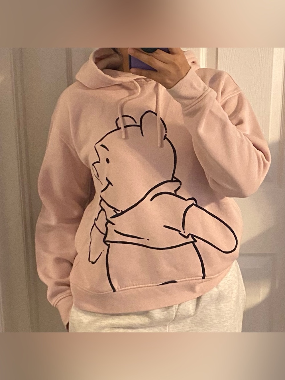 Disney Winnie the Pooh pink hoodie size small